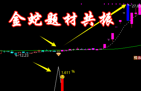 【金蛇题材共振】主附图选股/右侧反转起涨点手机电脑通用无未来函数